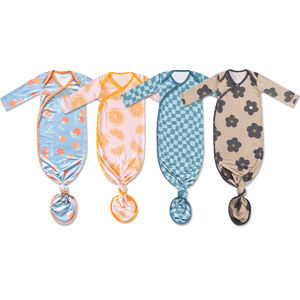 ชุดคลุมแบบถักสำหรับทารกแรกเกิดทำจากไม้ไผ่ออร์แกนิกชุดถักสำหรับทารกแขนยาวพิมพ์ลายได้ตามต้องการ - Product Image 5