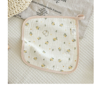 Serviette de bain, bavoir et débarbouillette pour bébé en gaze 100% coton à quatre couches, pour nouveau-né, nourrisson et enfant de maternelle