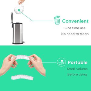 100 unids/bolsa de baño, gorro de ducha personalizado, gorro de ducha desechable de plástico transparente para usos en el baño con alta calidad - Product Image 3