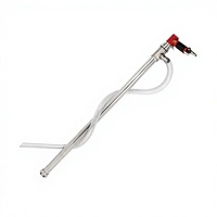 Pompe à fût pneumatique en acier inoxydable IMPA591667 pour le transfert de liquides (huiles, acides, bases) applications marines débit de 90 L/min