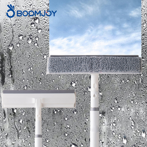 BOOMJOY Nettoyeur de vitres 3-en-1 avec tampon en microfibre, lame en <span class=keywords><strong>caoutchouc</strong></span> et pulvérisateur intégré - Product Image 1