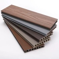 Dalles de sol extérieures imperméables KSL, style traditionnel, lisses, à assembler soi-même, antidérapantes, en bois-plastique pour jardin