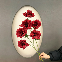 Roses artificielles à longue tige de haute qualité, toucher réel en latex, 3 têtes, roses en spray pour mariage, Saint-Valentin, décoration de fête à domicile