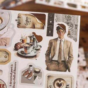 Slow Enjoy Life Series Vintage Diary Self-adhesive Gloss Varnishing Holiday Decoration 50 <b>Sheets</b> 2 Styles Decorative <b>Stickers</b> - Product Image 1