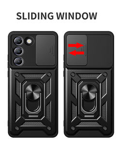 Funda Antigolpes para <span class=keywords><strong>vivo</strong></span> Y18 Y18e Y38 Y36 Y36i Y100 V30 <span class=keywords><strong>Y55</strong></span> Y51 Y35 Y17 Y17S Y16 con Protección de Lente de Cámara Deslizante y Soporte Trasero - Product Image 5