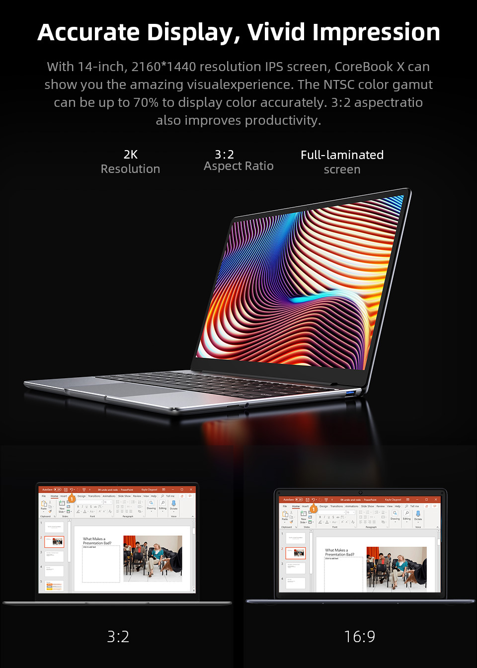 Oyun Laptop CHUWI CoreBook X Intel Core i5 8259U 14 inç 2160x1440 çözünürlük DDR