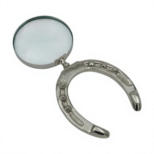 Lupa de estilo de zapato de caballo, artesanías, cristal de ojo de bolsillo, lupa ligera ecológica, artículos de regalo ecuestres - Product Image 1