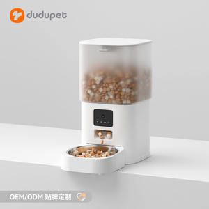Distributeur automatique de nourriture pour animaux de compagnie Dudupet Smart Pet Feeder 6L WiFi avec contrôle par application et design détachable - Product Image 1