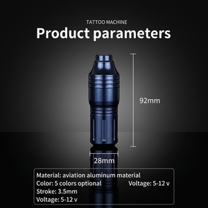 Machine à tatouer rotative courte, moteur sans noyau à cuve creuse, prise RCA, mini pistolet à tatouer pour artistes professionnels - Product Image 3