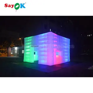 Carpa inflable de cubo para exteriores, carpa led para fiestas, bodas