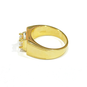 Siap Kirim Cincin Pernikahan Perak Sterling 925 untuk Pria 1ct GRA Mossanite Emas 18K Cincin Moissanite Elegan - Product Image 5