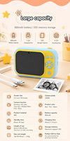 Appareil photo instantané pour enfants avec impression, écran 3,5 pouces, vidéo 1080P, selfie, double objectif, lecteur MP3, jouet portable, cadeau d'anniversaire