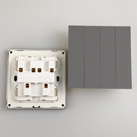 Interrupteur mural élégant Jinmai, fabrication extra-fine, prise USB Type-C britannique, pour maison, bâtiment commercial, projet Vila