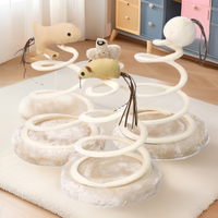 Vente en gros de disque de souris à ressort en fil d'acier spiralé, jouets de planche à gratter pour chat, jouets interactifs intelligents et résistants à l'usure pour animaux de compagnie
