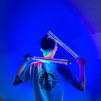 Bâton lumineux LED rechargeable en alliage d'aluminium de 60 cm et 80 cm, bâton de bouteille de champagne, glorificateur LED, lumière scintillante pour bar et fête