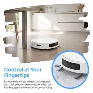 New Smart Robot Vacuum Cleaner with Strong Suction, Wet <b>Dry</b> <b>Mopping</b>, App Control and Auto Recharge for Household Floor Cleaning - Product Image 4