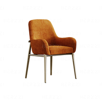 Chaises de salle à manger et de restaurant confortables à dossier haut pour coiffeuse de salon de café avec siège de cadre