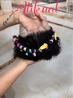 Perruques Bébé Fille 4x4 Lace Closure pour Enfants, Cheveux Humains Indiens, Perruque Bouclée Glueless Lace Front pour Jeune Fille
