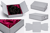 Emballage en carton rigide de luxe écologique avec logo personnalisé, doublure en satin et laminage mat pour les marques de perruques, de cosmétiques et de produits de beauté