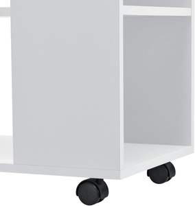 Table d'appoint moderne simple Table basse Lampe de rangement Étagères à 2 niveaux Bibliothèque <span class=keywords><strong>sur</strong></span> roues - Product Image 4