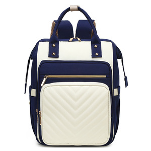 Sac à dos à langer portable SH Fashion Lady en polyester avec grande capacité, poches isothermes imperméables et fermeture éclair pour les soins de bébé - Product Image 4