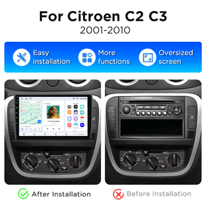 Radio para Auto Junsun con Carplay Inalámbrico para Citroen C2 C3 2001-2010, Ventilador de Enfriamiento Integrado, Navegación GPS Automática, Reproductor Multimedia - Product Image 2
