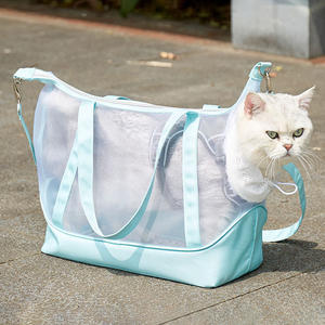 Chiot transporteur chat marche animaux accessoires sacs Transparent Nylon maille tissu épaule de poche <span class=keywords><strong>pour</strong></span> mignon <span class=keywords><strong>Chihuahua</strong></span> produits - Product Image 5