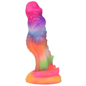 YOCY Colorful Luminous Silicone Artificial Dildo Female <b>Masturbation</b> Device Adult Sex Products - Product Image 3