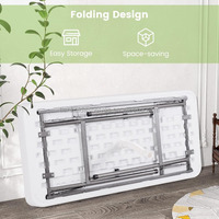 Table longue pliable moderne et durable pour le camping et les pique-niques, mobilier d'intérieur/extérieur de qualité supérieure