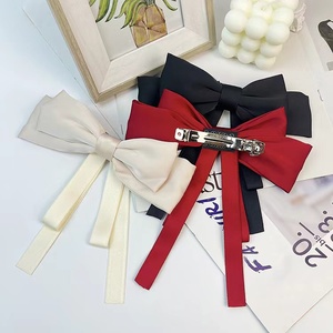 Grandi fiocco fiocco fermagli per capelli per bambine bambine e bambine per bambini donne di cotone per capelli - Product Image 2