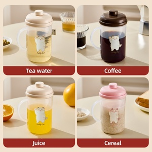 Custom Logo/Color Portable Transparent Water Cup with Lid Fruit Tea Soaking <b>Kettle</b> Milk Tea Hot Drink Coffee Cup Household - Product Image 6