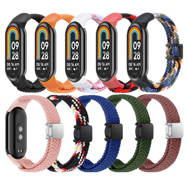 Sport Soft Strap Fabric Por Luxury for Xiaomi 8 9 10 Magnetic Woven Buckle 20mm 22mm Nylon Smart Watch Bands