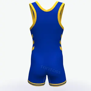 4xl 5xl Polyester Weightlifting Vintage Sublimation Printing Custom Men Women Wrestling Singlet