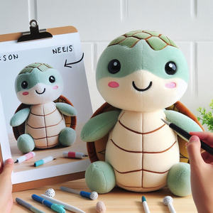 Cuscino di tartaruga verde peluche personalizzato <span class=keywords><strong>animale</strong></span> carino <span class=keywords><strong>sorridente</strong></span> 9 pollici animali di peluche - Product Image 6