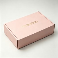 Boîte d'emballage en papier rose personnalisée avec logo estampé à chaud pour vente en gros, idéale pour portefeuilles, foulards, ceintures et cadeaux