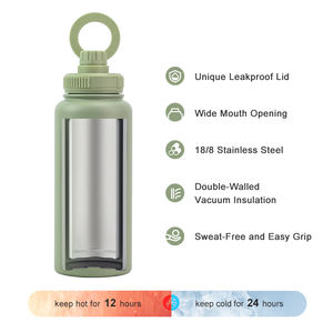 ขวดน้ำสแตนเลสสำหรับออกกำลังกาย ดีไซน์ใหม่ พร้อมโลโก้สั่งทำพิเศษ และที่ยึดโทรศัพท์แบบแม่เหล็ก - Product Image 5