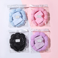 Kits Bandeaux et Manchettes Éponge, Doux et Moelleux, en Tissu Éponge Bouclé, pour Soins du Visage, Spa et Maquillage