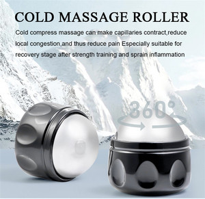 Rouleau de massage froid/chaud en acier inoxydable Cryosphere, globes de glace rafraîchissants pour le visage et le corps, idéal pour les yeux, le visage et le corps. - Product Image 2