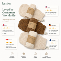 Gant de Douche Écologique et Réutilisable en Fibres de Jute, Ramie et Sisal, Gant de Bain Exfoliant Naturel et Sac Moussant pour Savon