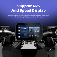 Navegador GPS para Motocicleta a Prueba de Agua, Pantalla IPS de 5 Pulgadas 854*480 con DVR, TPMS, Indicador de Velocidad, Sistema de Navegación para Moto
