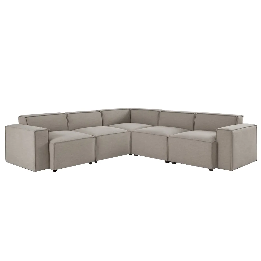 DIY Free combination reclinable 3 seater modern gray fabric sectional couch living room sofa set