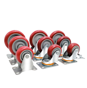<span class=keywords><strong>Ruedas</strong></span> universales de alta resistencia, <span class=keywords><strong>base</strong></span> de rueda de PU silenciosa <span class=keywords><strong>con</strong></span> freno, carro plano Universal 4 5 6 8 pulgadas - Product Image 1