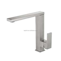 Ensemble de douche moderne monocommande en acier inoxydable à poser sur le plan, finition chromée, avec cartouche céramique rotative pour eau chaude/froide