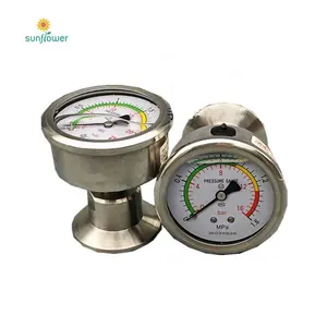 Chongqing Certificatie 40Mm Roestvrijstalen Hydraulische Olie Gevulde Drukmeter