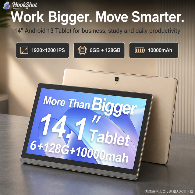 14 Inch Tablet Factory Outlet Android 13 Tablet Big Screen 6+128GB WiFi SIM Card Office Learning Performance Tablet