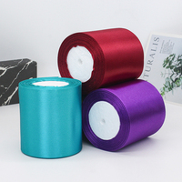 Ruban de satin de 4 pouces de large Ruban de tissu solide pour la coupe du kit de cérémonie Ouverture de l'artisanat Emballage de cadeaux Décoration de fête