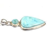 Argent pur larme pierre naturelle bijoux faits à la main pendentif en argent sterling 925 pendentif forme personnalisée pendentif