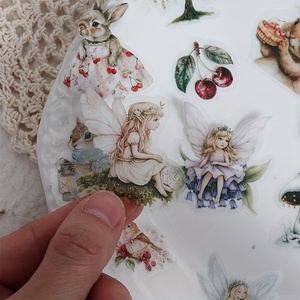 JAI IMAN Set di 80-84 Adesivi in PET e Carta Artistica con Fata del Bosco e Animali per Forniture di Scrapbooking - Product Image 5