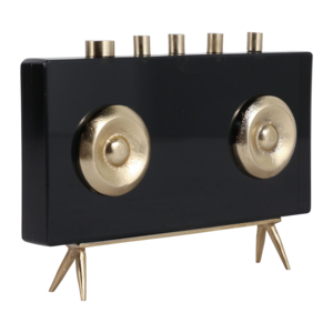 Scultura rettangolare in metallo a forma di radio, decorazione moderna per la casa, l'ufficio, la mensola, il tavolino da caffè. - Product Image 2