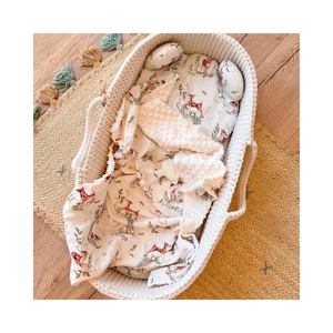 Couverture pour tout-petits livraison rapide couverture à pois en Minky <span class=keywords><strong>de</strong></span> <span class=keywords><strong>luxe</strong></span> Double couche impression personnalisée couvertures en Minky pour tout-petits nouveau-nés - Product Image 1